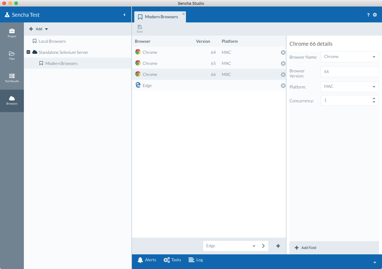Configuring browsers in the browser pool